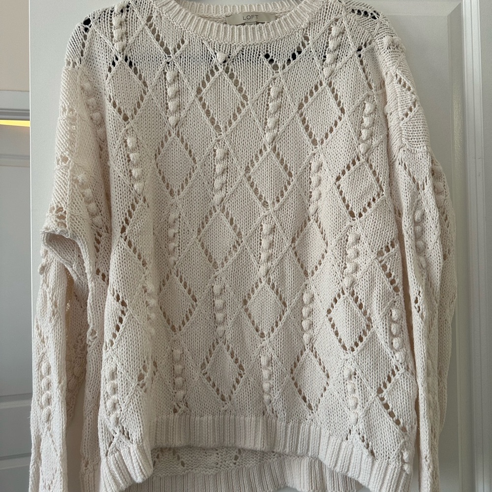 Elegant Cream Knit Sweater